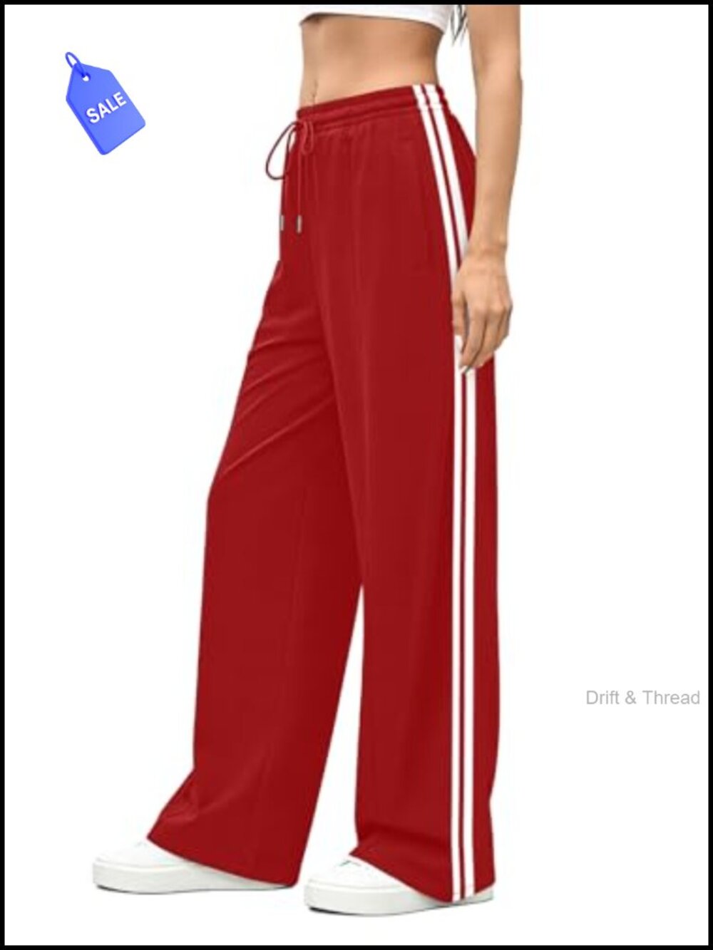 Wide Leg Sweatpants Women Track Pants Y2K Striped High Waist